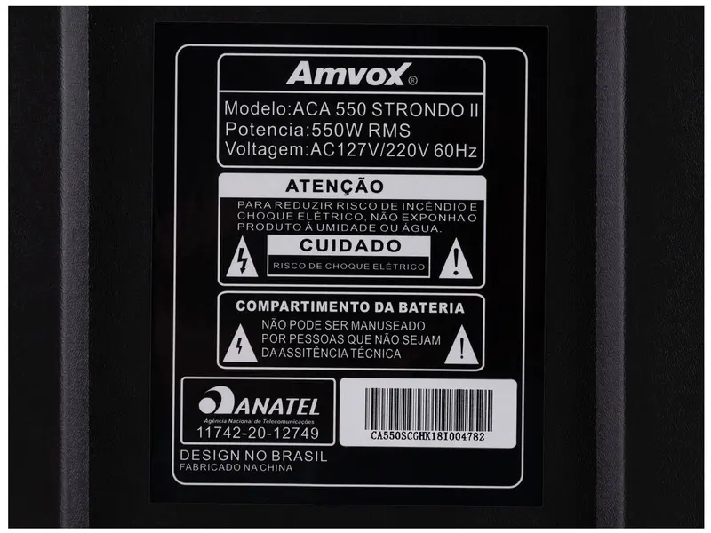 Onde identifico a potência de uma caixa de som Bluetooth