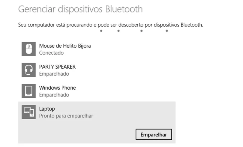 Conectar Caixa de Som Bluetooth windows 8