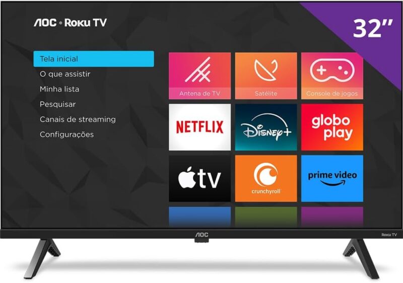 mostrando tv aoc na parte do bluetooth