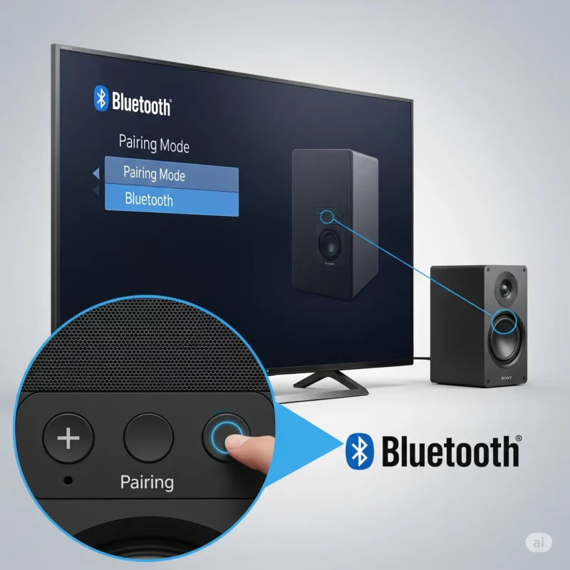 como conectar caixa de som na tv sony via bluetooth