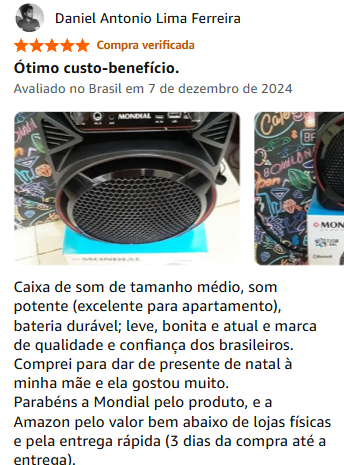 avaliacao positiva mondial cm 150